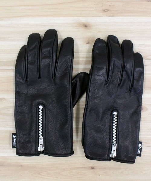 Schott N.Y.C 手袋 ZIP LEATHER GLOVE メンズ レディース