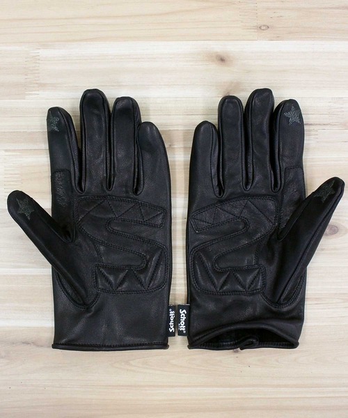 Schott N.Y.C 手袋 ZIP LEATHER GLOVE メンズ レディース