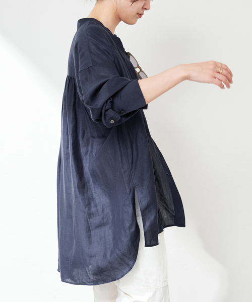 「IENA」 長袖ブラウス 38 ブルー レディース