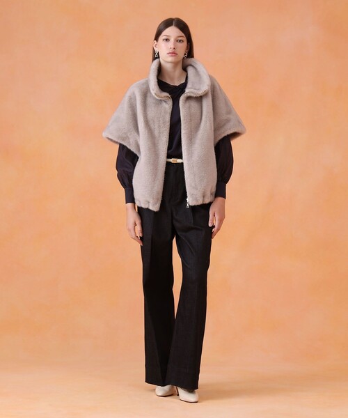 ANAYI（アナイ） コート アウター フェイクミンクファージレ