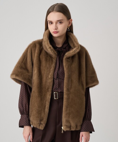 ANAYI（アナイ） コート アウター フェイクミンクファージレ