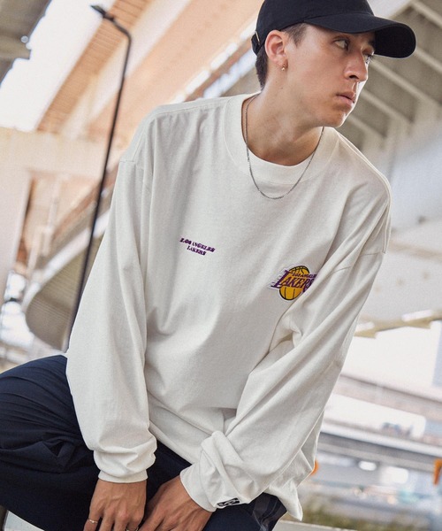 「NBA」 長袖Tシャツ M ホワイト メンズ
