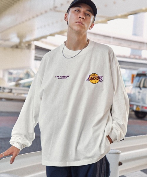 「NBA」 長袖Tシャツ M ホワイト メンズ