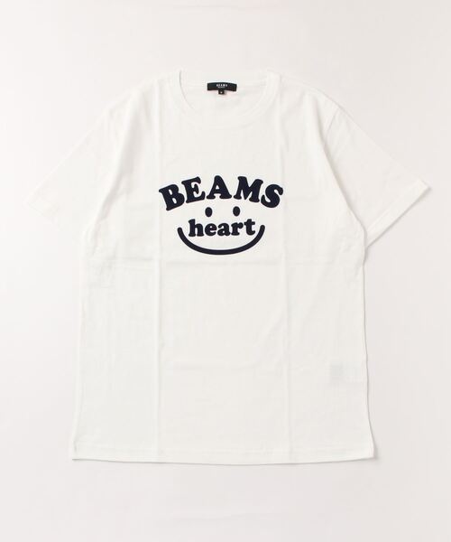「BEAMS HEART」 半袖Tシャツ LARGE ホワイト メンズ