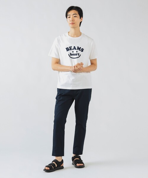 「BEAMS HEART」 半袖Tシャツ LARGE ホワイト メンズ