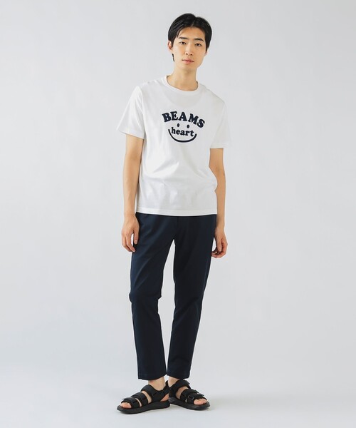 「BEAMS HEART」 半袖Tシャツ LARGE ホワイト メンズ