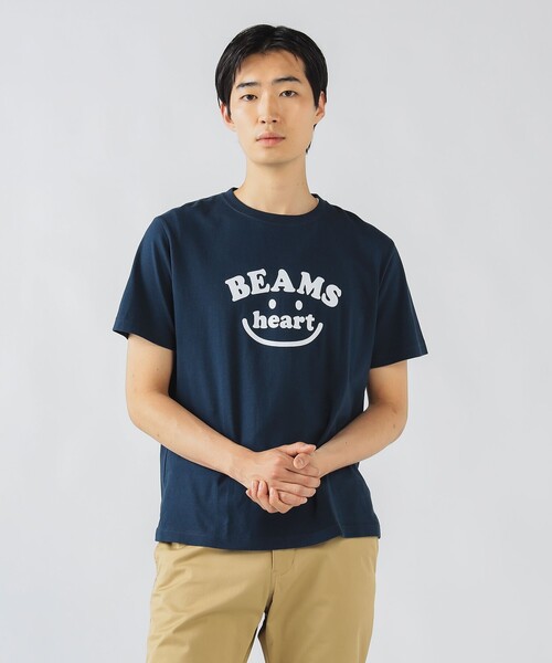 「BEAMS HEART」 半袖Tシャツ LARGE ホワイト メンズ