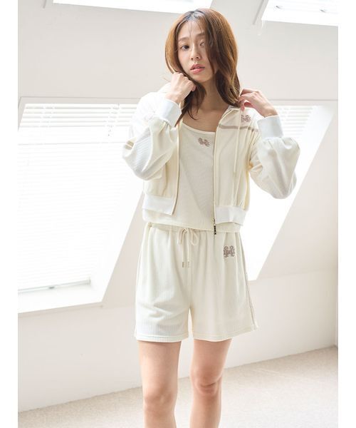 新品 スナイデルホーム 2025 ルームウェア パジャマ上下セット SNIDEL HOME パジャマ ルームウェア デザインカットパーカー