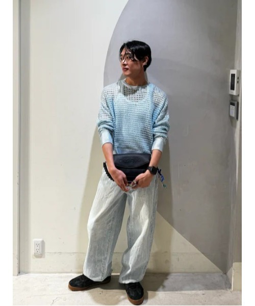 【DIESEL】ワイドシルエットビンテージ デニムパンツ 淡いブルー(w36) Desigual（デシグアル） ワイドパンツ ジーンズ デニム デニムパンツ