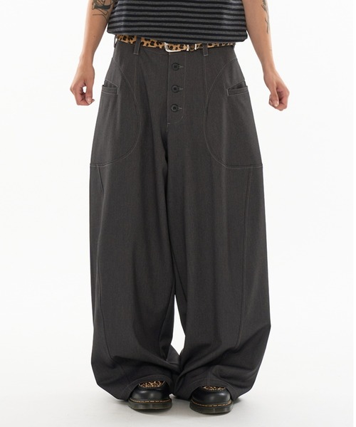 WISH FOR EVER バギーパンツ WISH FOR EVER パンツ ASSORT SIDE SWITCH BAGGY CURVE PANTS