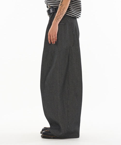 WISH FOR EVER パンツ ASSORT SIDE SWITCH BAGGY CURVE PANTS