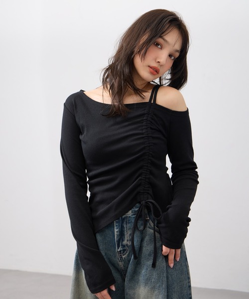 INGNI（イング） tシャツ 「WEB限定」アシメドロストカットソー