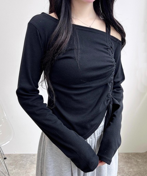 INGNI（イング） tシャツ 「WEB限定」アシメドロストカットソー