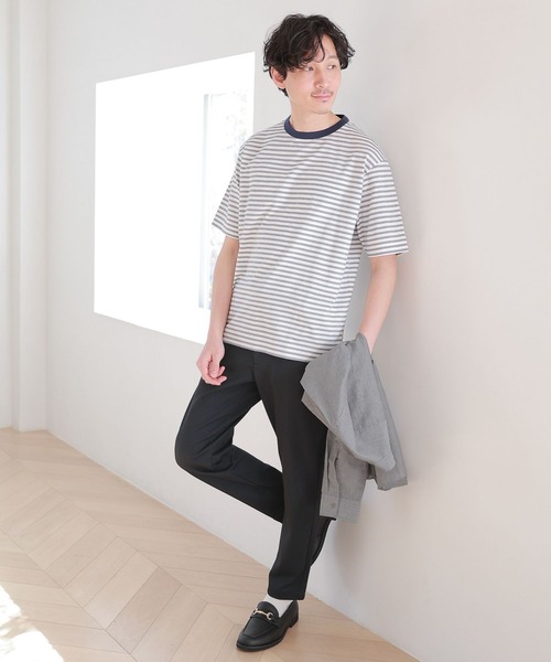 「GLOBAL WORK」 半袖Tシャツ LARGE ライトグレー メンズ