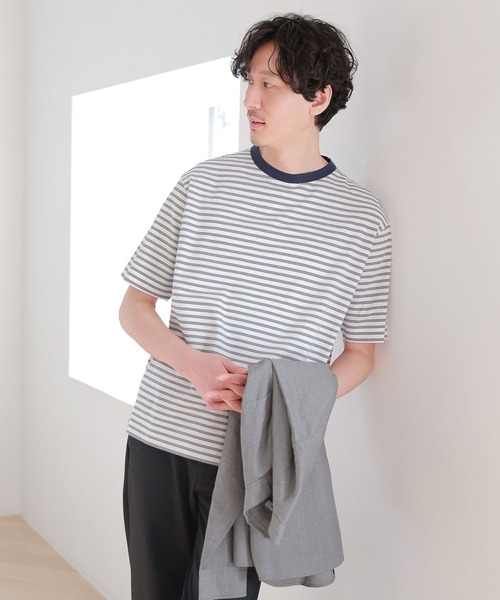 「GLOBAL WORK」 半袖Tシャツ LARGE ライトグレー メンズ