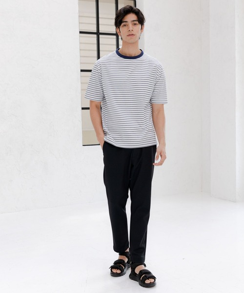 「GLOBAL WORK」 半袖Tシャツ LARGE ライトグレー メンズ