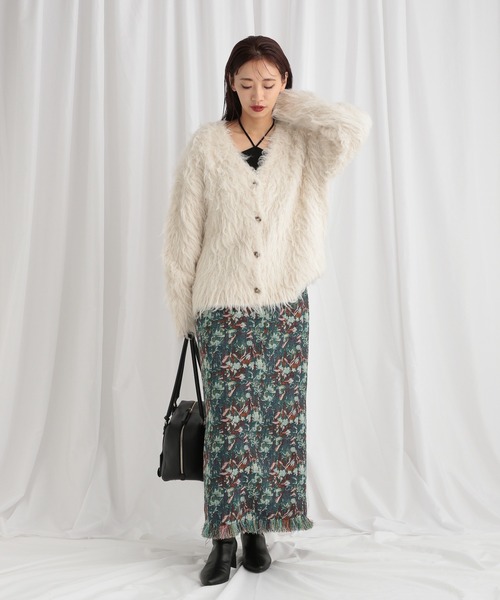 カーディガン カラーシャギーカーディガン　581532 レディース | mysty woman | 08