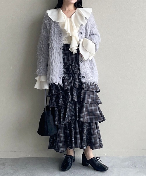カーディガン カラーシャギーカーディガン　581532 レディース | mysty woman | 14