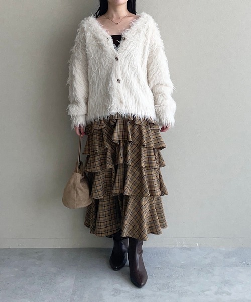 カーディガン カラーシャギーカーディガン　581532 レディース | mysty woman | 09