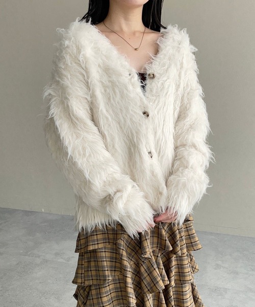 カーディガン カラーシャギーカーディガン　581532 レディース | mysty woman | 10