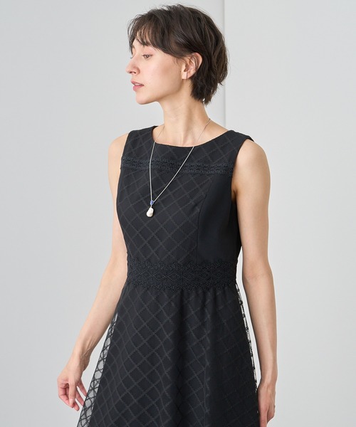 ANAYI（アナイ） ノースリーブワンピース 34 ブラック レディース
