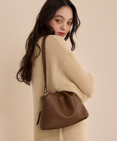 OLUN☆ニュアンスギャザーショルダーバッグ OLUN ショルダーバッグ バッグ nuance gather shoulder bag/ニュアンス