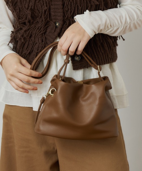 OLUN ショルダーバッグ バッグ nuance gather shoulder bag/ニュアンス