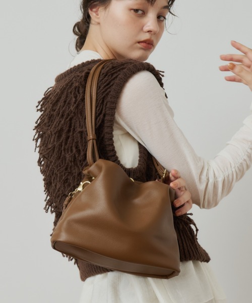 OLUN ショルダーバッグ バッグ nuance gather shoulder bag/ニュアンス OLUN ショルダーバッグ バッグ nuance gather shoulder bag/ニュアンス