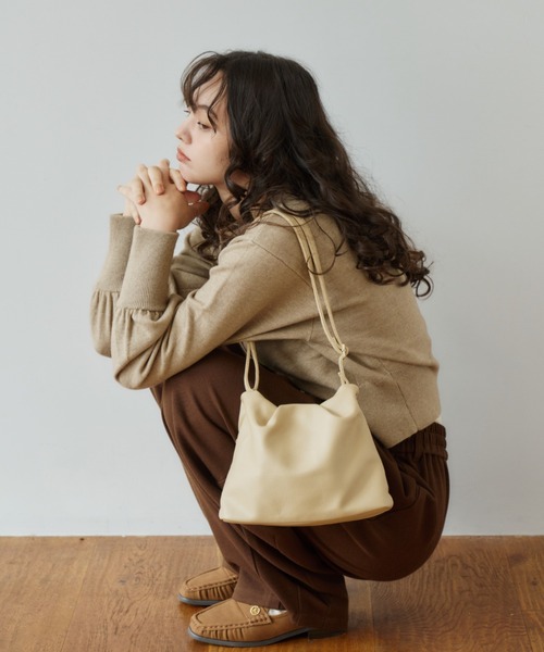OLUN ショルダーバッグ バッグ nuance gather shoulder bag/ニュアンス OLUN ショルダーバッグ バッグ nuance gather shoulder bag/ニュアンス