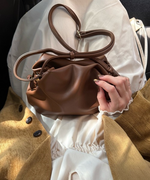 OLUN ショルダーバッグ バッグ nuance gather shoulder bag/ニュアンス