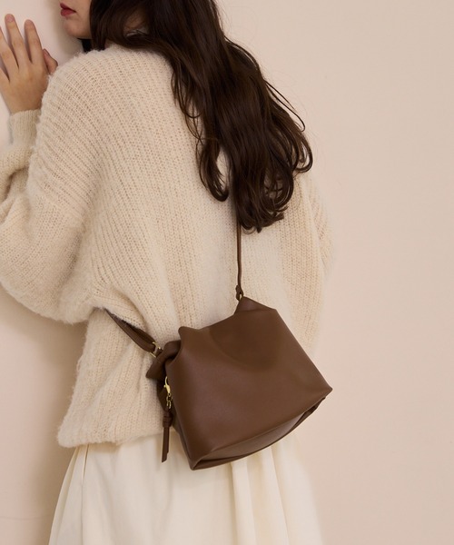 OLUN ショルダーバッグ バッグ nuance gather shoulder bag/ニュアンス