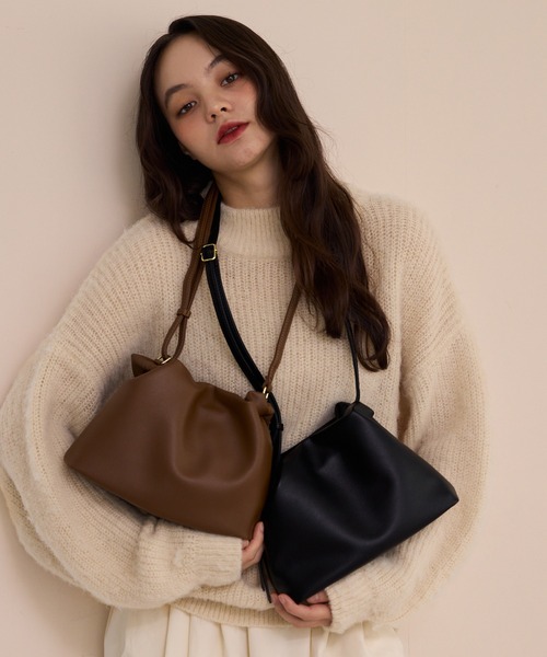 OLUN ショルダーバッグ バッグ nuance gather shoulder bag/ニュアンス