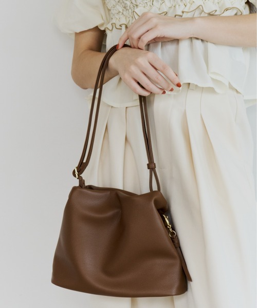 OLUN ショルダーバッグ バッグ nuance gather shoulder bag/ニュアンス