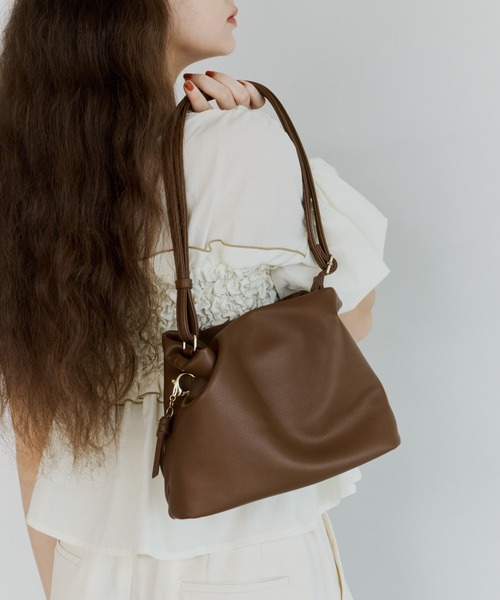 OLUN ショルダーバッグ バッグ nuance gather shoulder bag/ニュアンス 