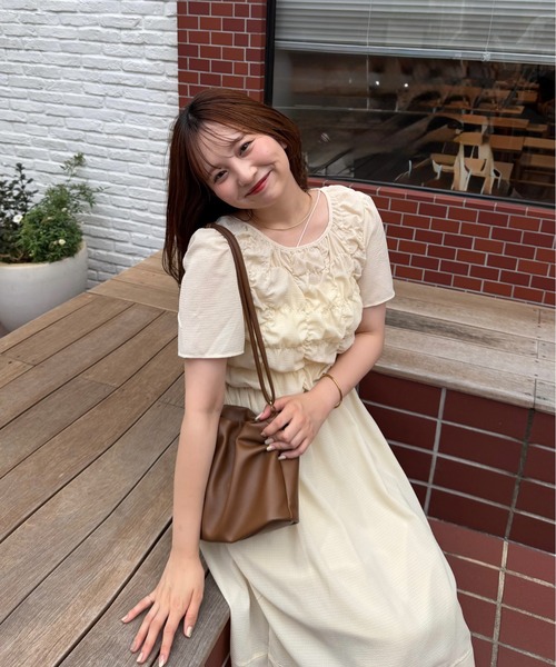 OLUN ショルダーバッグ バッグ nuance gather shoulder bag/ニュアンス 