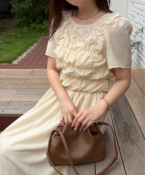OLUN ショルダーバッグ バッグ nuance gather shoulder bag/ニュアンス 