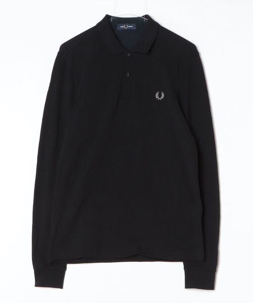 FRED PERRY ブラック 長袖ポロシャツ M FRED PERRY（フレッドペリー） 長袖ポロシャツ MEDIUM ブラック メンズ