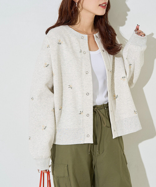 FREAK'S STORE（フリークスストア） カーディガン 限定展開 小花 刺繍