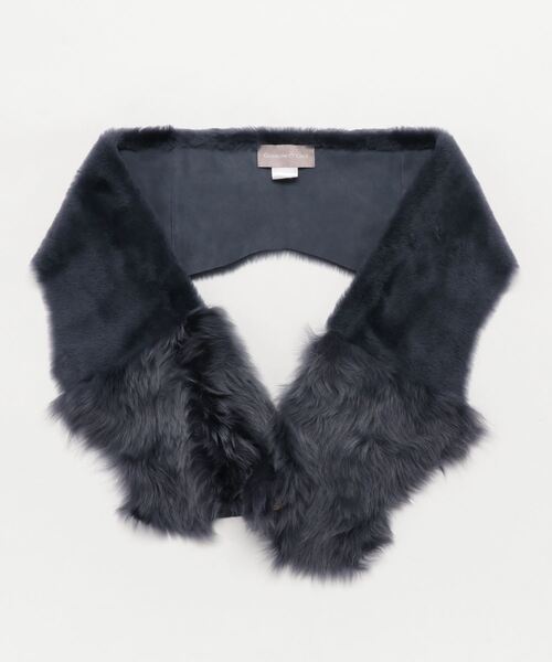 「GUSHLOW&COLE」 マフラー F ロイヤルブルー レディース_画像2