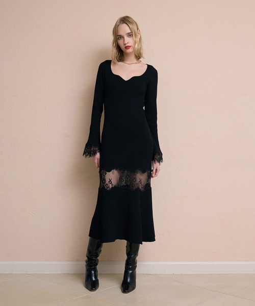 EIMY ISTOIRE（エイミーイストワール） ワンピース レーストリムHeart