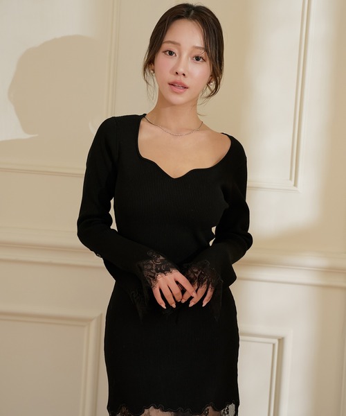 EIMY ISTOIRE（エイミーイストワール） ワンピース レーストリムHeart