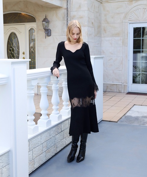 EIMY ISTOIRE（エイミーイストワール） ワンピース レーストリムHeart