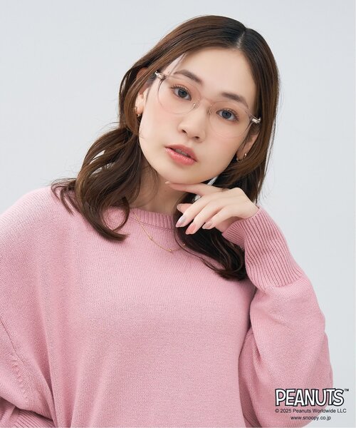 Zoff（ゾフ） 伊達メガネ メガネ 眼鏡 Zoff｜PEANUTS ボストン型