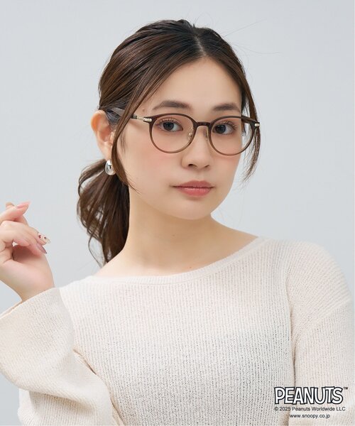 伊達メガネ メガネ 眼鏡 Zoff｜PEANUTS ボストン型 メガネ｜スヌーピー オラフ アンディ ピーナッツ SNOOPY ラバーテンプル ズレ落_6