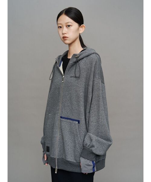 UN3D.（アンスリード） パーカー ARM COVER DOCKING ZIPUP HOODIE