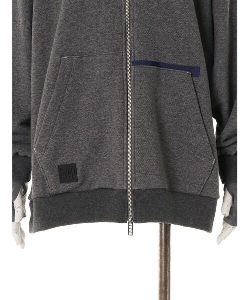 UN3D.（アンスリード） パーカー ARM COVER DOCKING ZIPUP HOODIE