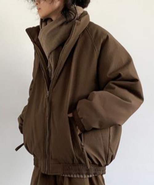 ブルゾン アウター ハイネックパデッドブルゾン 中綿ジャケット メンズ
