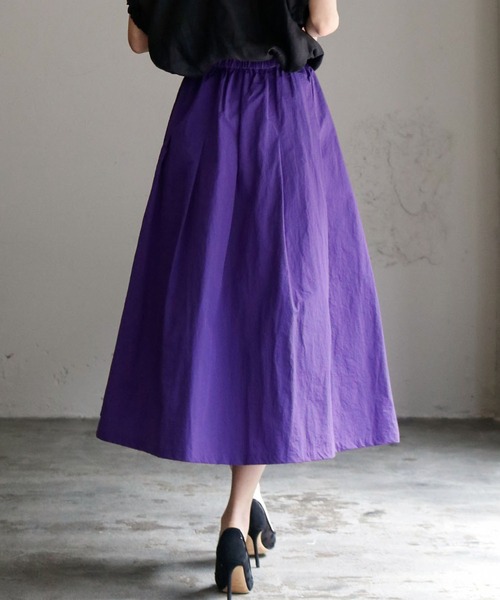 ELFRANK フレアスカート FREE パープル レディース : ZOZOTOWN Yahoo