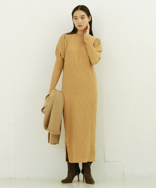 「GALLARDAGALANTE」 長袖ワンピース FREE ブラウン レディース_画像2