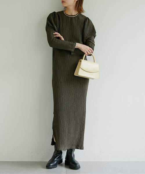 「GALLARDAGALANTE」 長袖ワンピース FREE ブラウン レディース_画像3